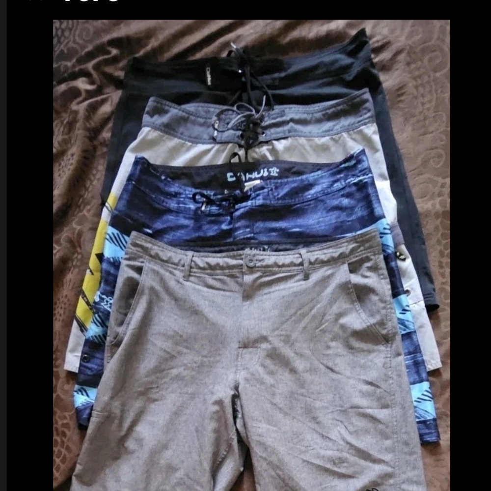 Lot of (×4) DaHui Swim Surf Boardshorts Men's Size 36 VARIOUS COLORS.